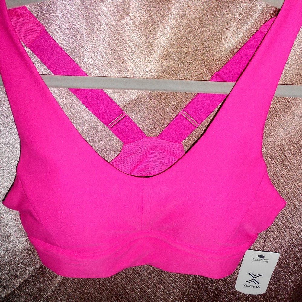 Xersion Move Medium Support Racerback Sports Bra - Picture 5 of 14